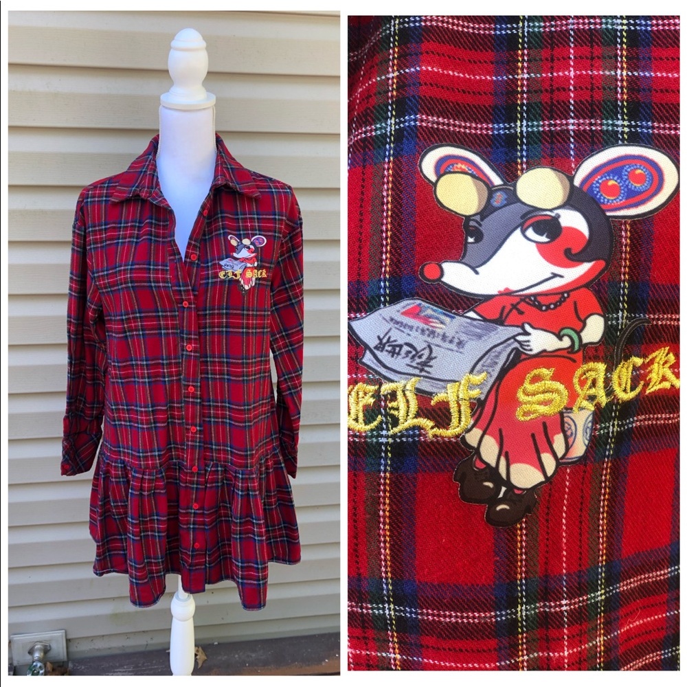 Wool plaid dress
